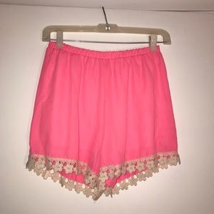 Hot pink shorts
